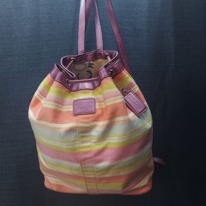 Coach stripe back pack